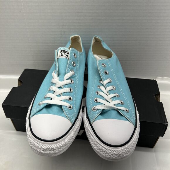 CONVERSE All Stars Low Top Bleached Aqua Unisex Men 10 Women 12 NEW in Box - Picture 2 of 7